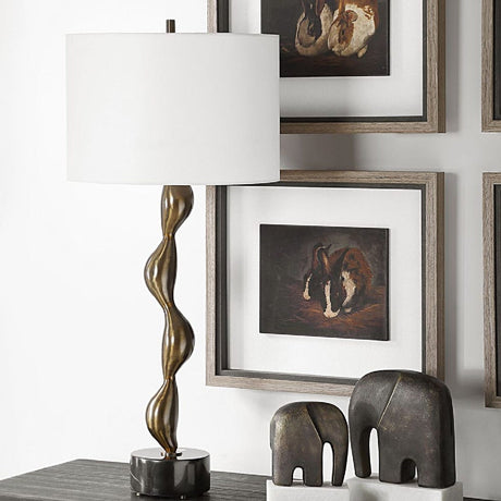 Modern European furniture - Organic-Curved Bronze Table Lamp by Uttermost Remolino - www.oroa.com