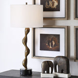 Modern European furniture - Organic-Curved Bronze Table Lamp by Uttermost Remolino - www.oroa.com
