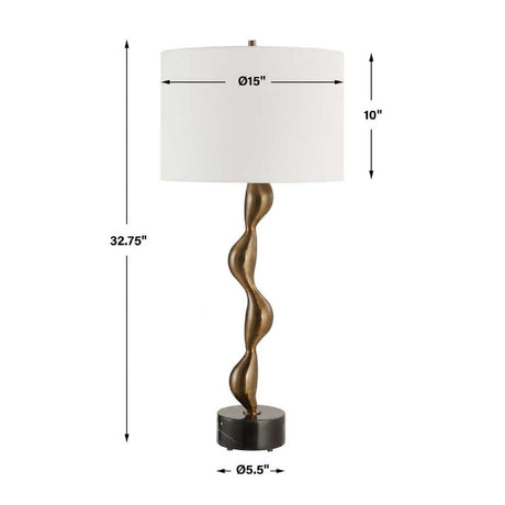 Modern European furniture - Organic-Curved Bronze Table Lamp by Uttermost Remolino - www.oroa.com