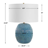 Modern European furniture - Textured Ceramic Table Lamp - www.oroa.com