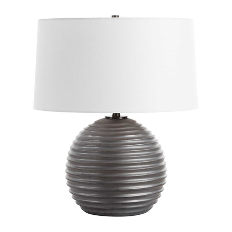 Bronze Ribbed Ceramic Table Lamp by Uttermost Chelsom, alternate view 3