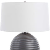 Bronze Ribbed Ceramic Table Lamp by Uttermost Chelsom, alternate view 4