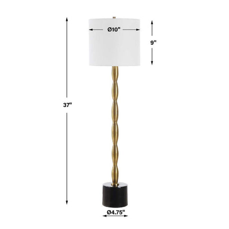Antique Brass Stem Buffet Lamp by Uttermost Ezra, alternate view 4