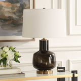 Modern European furniture - Smoky Black Glass Table Lamp by Uttermost Buchanan - www.oroa.com