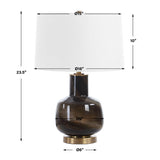 Modern European furniture - Smoky Black Glass Table Lamp by Uttermost Buchanan - www.oroa.com