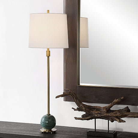 Green Marble Orb Buffet Lamp by Uttermost Bledel, alternate view 2