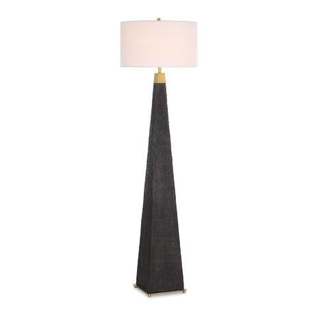 Tapered Burned Wood-Look Floor Lamp by Uttermost Lathey