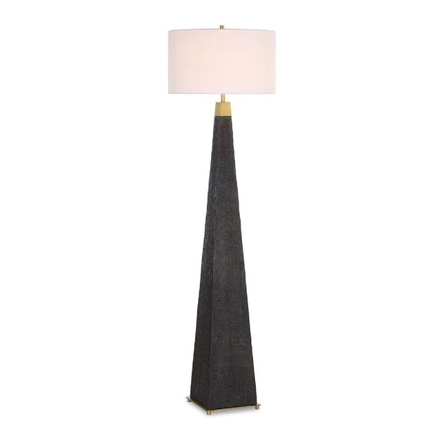 Tapered Burned Wood-Look Floor Lamp by Uttermost Lathey