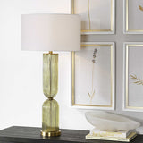 Transparent Green Glass Table Lamp by Uttermost Mirah, alternate view 7