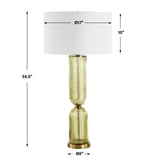 Transparent Green Glass Table Lamp by Uttermost Mirah, alternate view 9