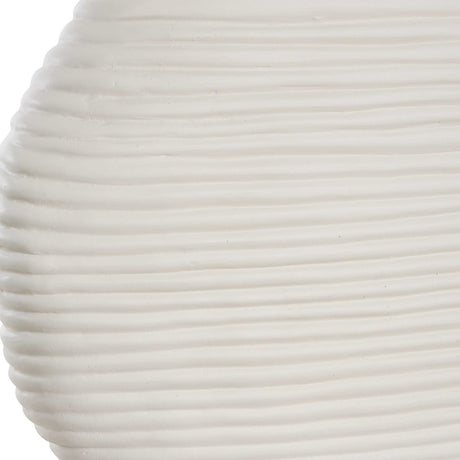 White Ceramic Organic-Shaped Table Lamp by Uttermost Duostacked, alternate view 6