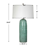 Modern European furniture - Crackled Teal Ceramic Table Lamp by Uttermost Andale - www.oroa.com
