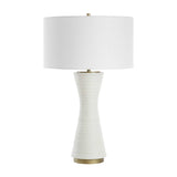 White Ceramic Table Lamp by Uttermost Ridgeline, alternate view 3