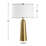 Modern European furniture - Antique Brass Cylindrical Table Lamp - www.oroa.com