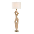 Modern European furniture - Abstract Carved Wood Floor Lamp - www.oroa.com