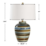 Multi-Toned Ceramic Table Lamp by Uttermost Judarn, alternate view 7