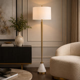 Modern European furniture - Tapered Brass Floor Lamp - www.oroa.com