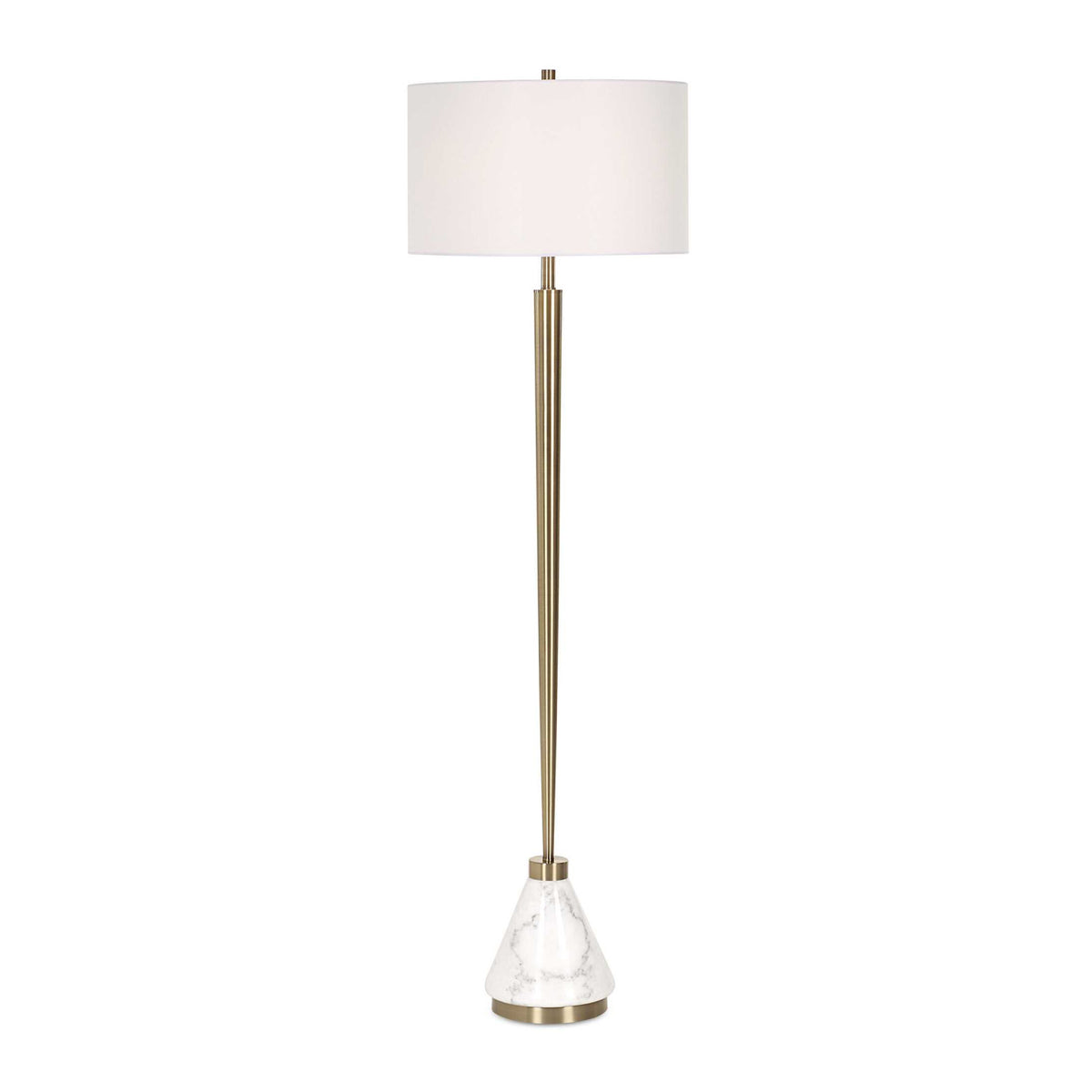 Modern European furniture - Tapered Brass Floor Lamp - www.oroa.com