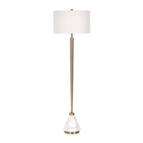 Modern European furniture - Tapered Brass Floor Lamp - www.oroa.com