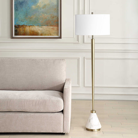 Modern European furniture - Tapered Brass Floor Lamp - www.oroa.com