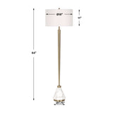 Modern European furniture - Tapered Brass Floor Lamp - www.oroa.com