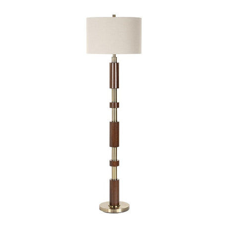Wooden Cylinders Floor Lamp | Uttermost Stacked - www.oroa.com