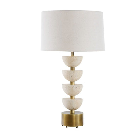 Stacked Travertine Table Lamp by Uttermost Hemisphere