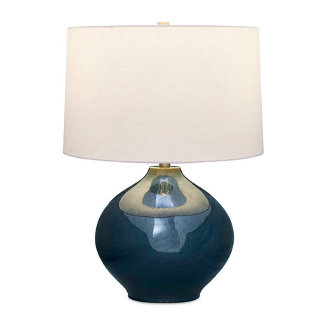 Modern European furniture - Mottled Blue Ceramic Table Lamp - www.oroa.com