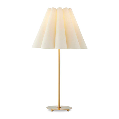 Modern European furniture - White Fluted Fabric Table Lamp - www.oroa.com