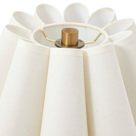 Modern European furniture - White Fluted Fabric Table Lamp - www.oroa.com