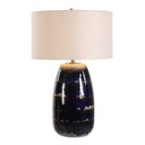 Blue Dripped Ceramic Table Lamp by Uttermost Orleans