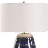 Blue Dripped Ceramic Table Lamp by Uttermost Orleans, alternate view 4