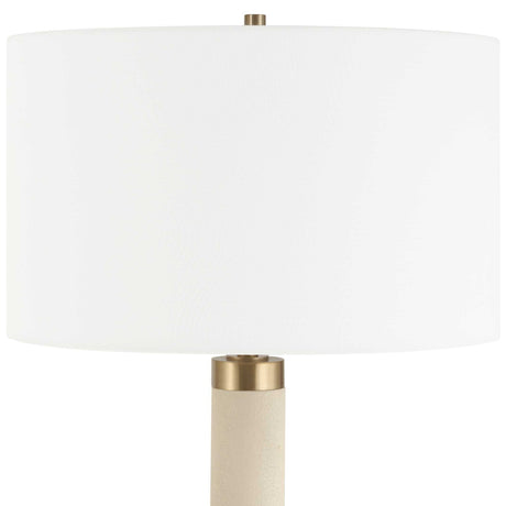 Modern European furniture - White Shagreen Look Floor Lamp - www.oroa.com