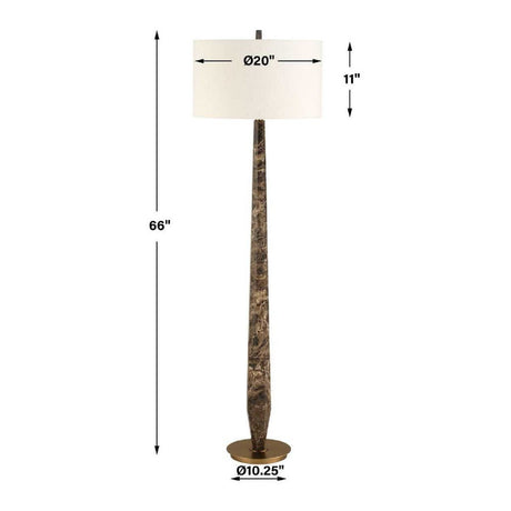 Emperador Brown Marble Floor Lamp by Uttermost Tyree, alternate view 4