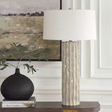 Modern European furniture - Taupe Ceramic Ridged Table Lamp by Uttermost Panili - www.oroa.com