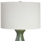  Modern European furniture - Glossy Green Ceramic Table Lamp by Uttermost Colestin - www.oroa.com