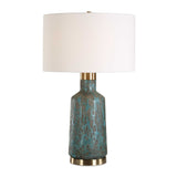 Crackled Teal Glass Table Lamp by Uttermost Dauphine