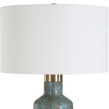 Crackled Teal Glass Table Lamp by Uttermost Dauphine, alternate view 4