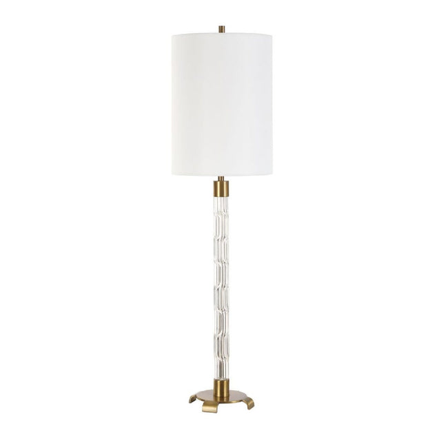 Embossed Crystal Column Buffet Lamp by Uttermost York