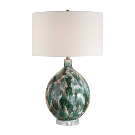 Multicolored Glazed Ceramic Table Lamp by Uttermost Mihaela