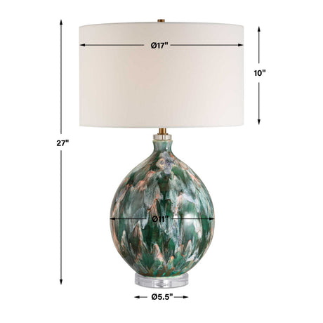 Multicolored Glazed Ceramic Table Lamp by Uttermost Mihaela, alternate view 7