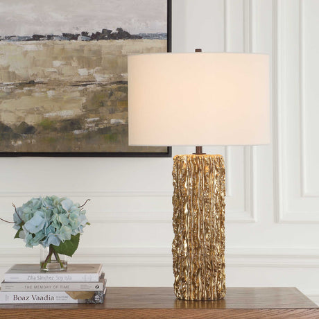 Jagged Metallic Gold Table Lamp by Uttermost Echo, alternate view 2