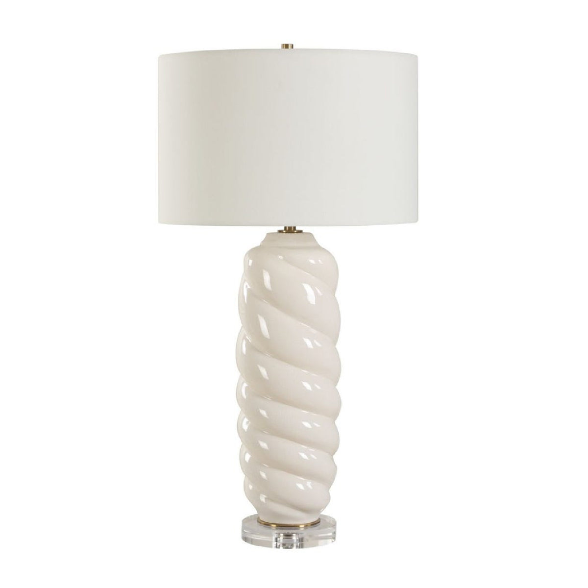 White Swirl Ceramic Table Lamp by Uttermost Anneli, alternate view 3