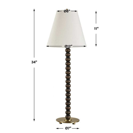Stacked Wooden Spheres Buffet Lamp by Uttermost Gallus, alternate view 4