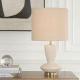 Aged White Ceramic Table Lamp by Uttermost Doreyn, alternate view 2