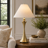 Modern European furniture - Flared Brass Table Lamp by Uttermost   Shaefer - www.oroa.com