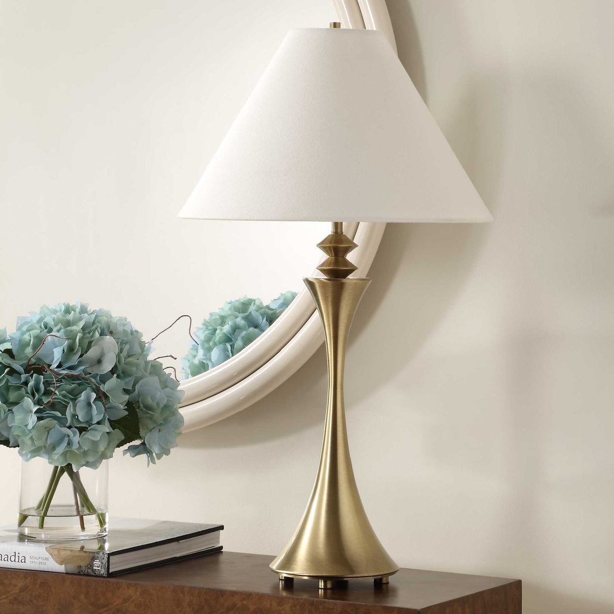 Modern European furniture - Flared Brass Table Lamp by Uttermost   Shaefer - www.oroa.com