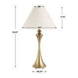 Flared Brass Table Lamp by Uttermost Shaefer, alternate view 8