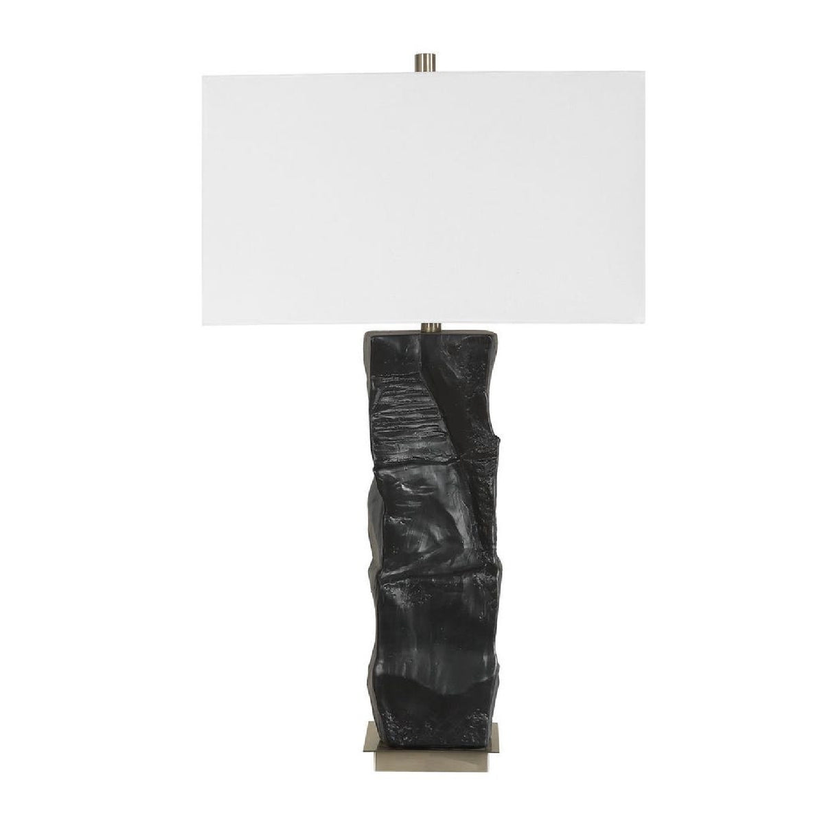 Organic-Shaped Black Ceramic Table Lamp by Uttermost Altaria, alternate view 3