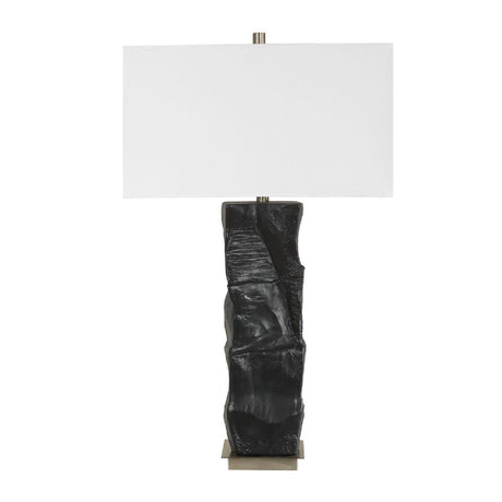 Organic-Shaped Black Ceramic Table Lamp by Uttermost Altaria, alternate view 3
